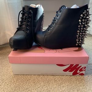 Jeffrey Campbell, Urban Outfitters collab spiked wedges, size 8.
